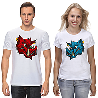 Парні футболки з принтом "Твій, мій, наш...Кабан" Push IT
