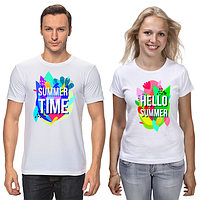 Парні футболки з принтом "Summer" Push IT