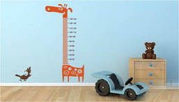 Вінілова інтер'єрна наклейка декор на стіну та шпалери «Ростомер Жираф» з оракалу