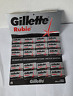 Леза двосторонні Gillette Rubie (Жиллет) 5 шт. Новий дизайн!