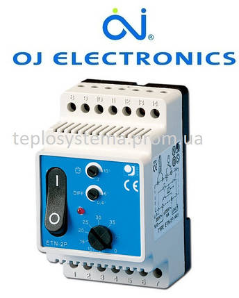 Терморегулятор для теплої підлоги ETN/F-2P-1441 OJ Electronics (на DIN-рейку), Данія, фото 1