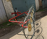 Граблі вушко Сонечко на 4 колеса (спиця 6 мм) мінітрактор (3Т), фото 3