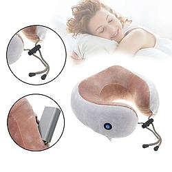 Масажна подушка для шиї з пам'яттю на батарейках Vibration Pillow / Масажери / Подушка масажна