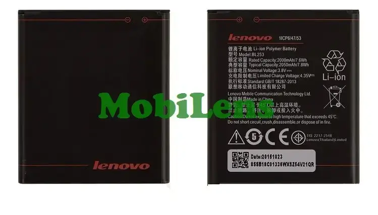 Lenovo BL253, A1000, IdeaPhone, A1000m, A2010, A1010a20 Vibe A Plus Аккумулятор Original *PRC, фото 1