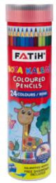Кольорові олівці в тубусі 24 кольори FATIH