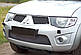 Захисна сітка переднього бампера Mitsubishi Pajero Sport 2008-2013 р. в., фото 4