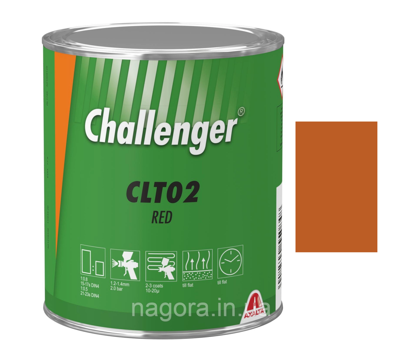 Тонер Challenger Basecoat CLT02 Red (1л) - фото 1 - id-p1597725727