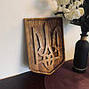 Панно Герб України Тризуб настінний з дерева 29х21 см, фото 4