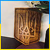 Панно Герб України Тризуб настінний з дерева 29х21 см, фото 5