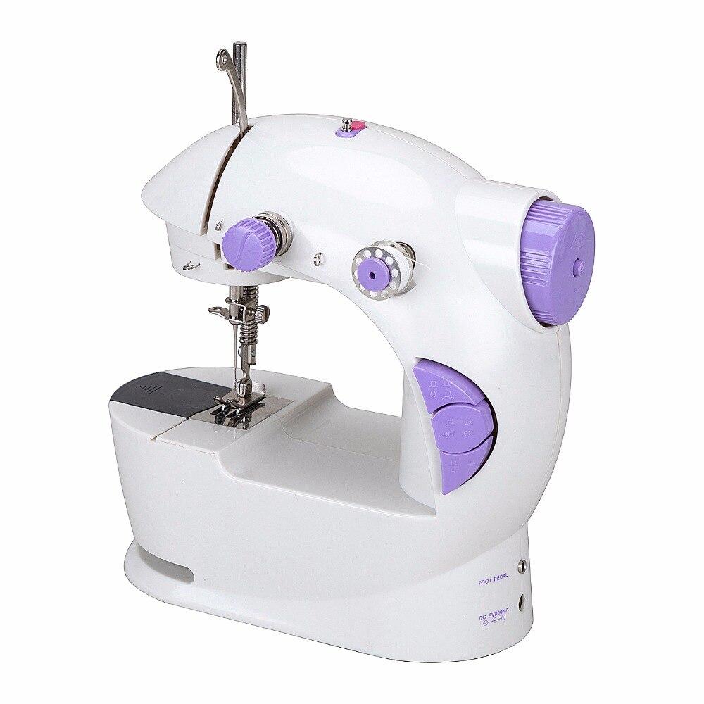 Швейна міні машинка портативна Mini Sewing Machine FHSM-201 з адаптером та педаллю