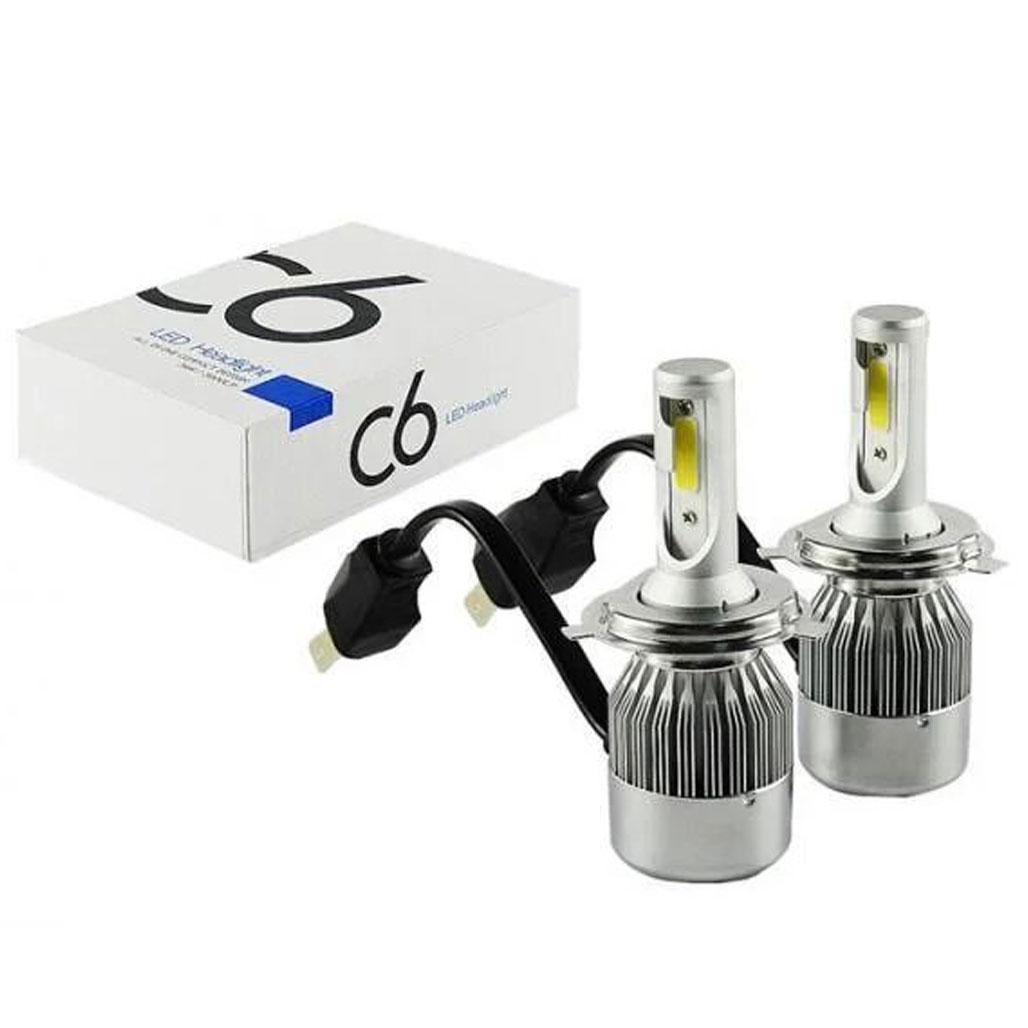 Комплект автомобільних LED ламп C6 H4 / Світлодіодні лампи / Ближнє, дальнє світло