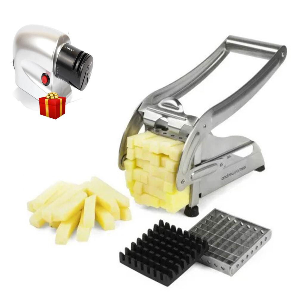 Сталева картоплерізка, овочерізка Potato Chipper + Електрична точила для ножів та ножиць
