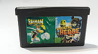 Картридж для геймбой, игры на GBA, BOY ADVANCE 2 В 1 Rayman+over the hedge