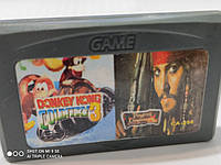 Картридж для геймбой, игры на GBA, 2IN1 Donkey Kong Country 3+ Пираты Pirates of the