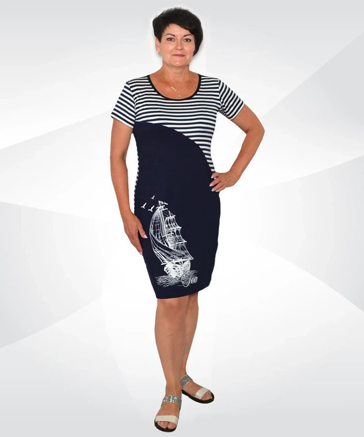 Сукня жіноча літня трикотажна 03650 Мікс стрейч котон