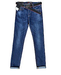 Жіночі джинси з високою посадкою темно-сині