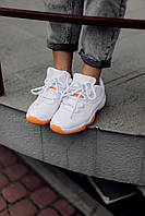 Nike Air Jordan женские весна/осень белые кроссовки на шнурках. Демисезонные женские кожаные кроссы