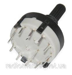 Перемикач галетный Daier RTS-1, 1-12ways, 1poles, 0,3 A 250VAC, фото 1