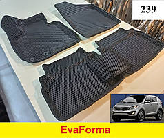 3D килимки EvaForma на Kia Sportage 3 '10-15 SL, Європеєць, 3D килимки EVA