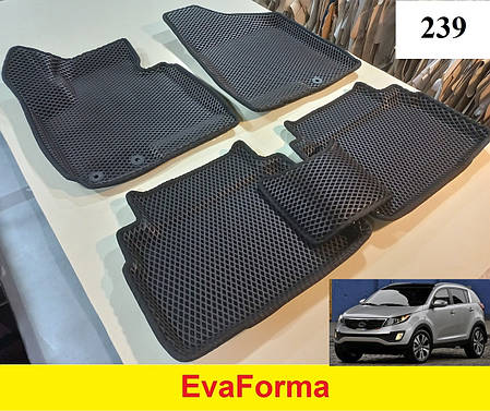 3D килимки EvaForma на Kia Sportage 3 '10-15 SL, Європеєць, килимки ЕВА, фото 2