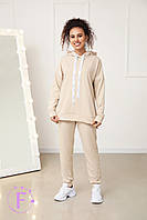 🔹 Жіночий Спортивний костюм трійка трикотажний, прогулянковий | Комплект майка, кофта та штани | Норма та батал