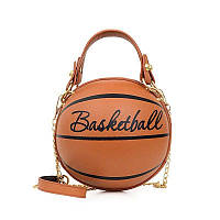 Жіноча кругла сумочка у формі баскетбольного м'яча