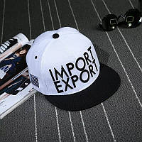 Кепка Снепбек Import Export (импорт-экспорт) с прямым козырьком Белая, Унисекс WUKE One size