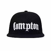 Кепка Снепбек Compton с прямым козырьком Черная, Унисекс WUKE One size