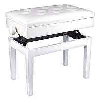 Банкетка / стул для пианиста с хранилищем BANQUET 2 White