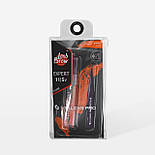 Пінцет для брів широкий точковий Staleks TE-11/5v Фіолетовий, фото 3