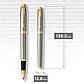 Набір ручок Parker IM 17 Brushed Metal GT RB+BP в подарунковій упаковці DUOSETS (22292b19), фото 7