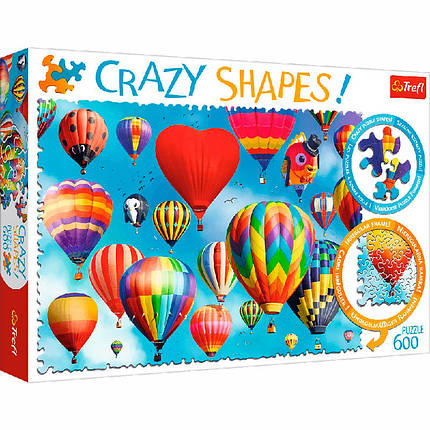 Пазл 600 Crazy Shapes - Colourful Balloons / Кольорові Кулі, фото 2