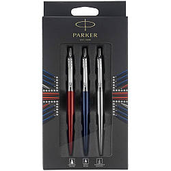 Набір ручок Parker JOTTER 17 Kensington Red CT BP + Royal Blue CT GEL + SS CT PCL в упаковці LONDON (16992bL)