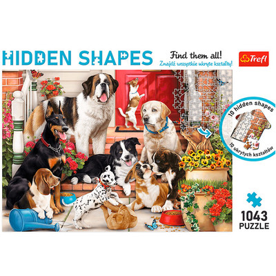 Пазл 1043 Hidden Shapes - Dog Pranks / Собачі Ігри