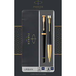 Набір ручок Parker URBAN 17 Muted Black GT FP+BP в подарунковій упаковці DUOSETS (30092b19)
