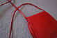 Жіноча сумочка на плече Італія червоний клатч, фото 5