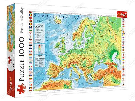 Пазл 1000 - Physical Map of Europe / Фізична Карта Європи, фото 2