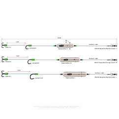 Оснастка MADCAT® Adjusta Basic River Rig Live Bait 1,6м 40гр 2/0+8/0