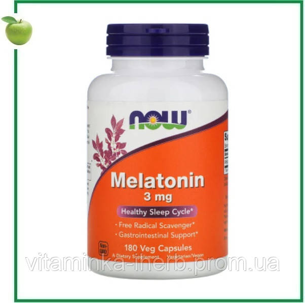 Now Foods, Мелатонин, Улучшение Качества Сна, 3 Мг, 180 Капсул, США ...