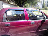 Дефлектори вікон (вітровики) Daewoo Matiz 96- (Autoclover/Корея), фото 3