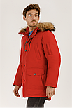 Чоловіча пухова парка з хутром єнота Finn Flare A19-22007-300 червона M, фото 3