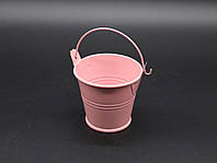 Флористические ведра для цветов металлическое Цвет розовый. 7х6.5 см