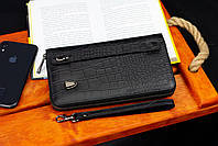 Чорний гаманець-клатч на блискавці з блоком під картки із натуральної шкіри Marco Coverna MCJP-5901A, фото 10
