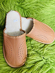 Капці чоловічі шкіряні з овечої шерсті 40 41 розміри