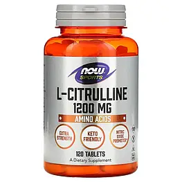 L-Citrulline 1200 мг Now Foods 120 таблеток