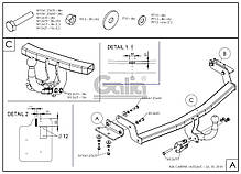 Фаркоп Kia Carens 2006-2013 (Кіа Каренс) оцинкований, фото 6