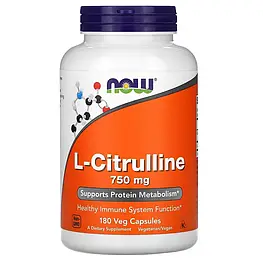 L-Citrulline 750 мг Now Foods 180 капсул