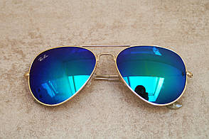 Окуляри Ray-Ban Aviator Polaroid Blue-Green