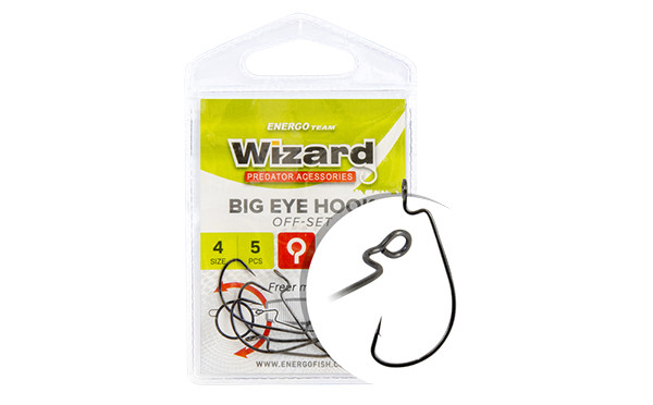 Гачок Wizard Big Eye Offset 8 6шт.