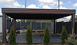 Навіси в сучасному стилі для авто / навіс для машини в стилі хай тек / навіси в стилі лофт в приватному будинку, фото 10